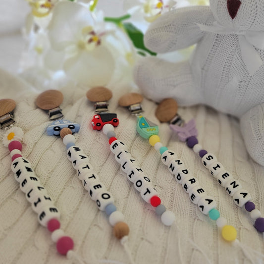 Personalized Baby Pacifier Clip With or Without Gift Box