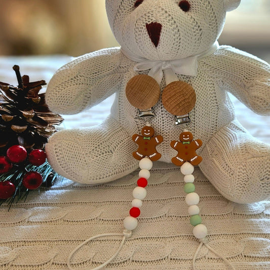 Christmas Baby Pacifier Clips